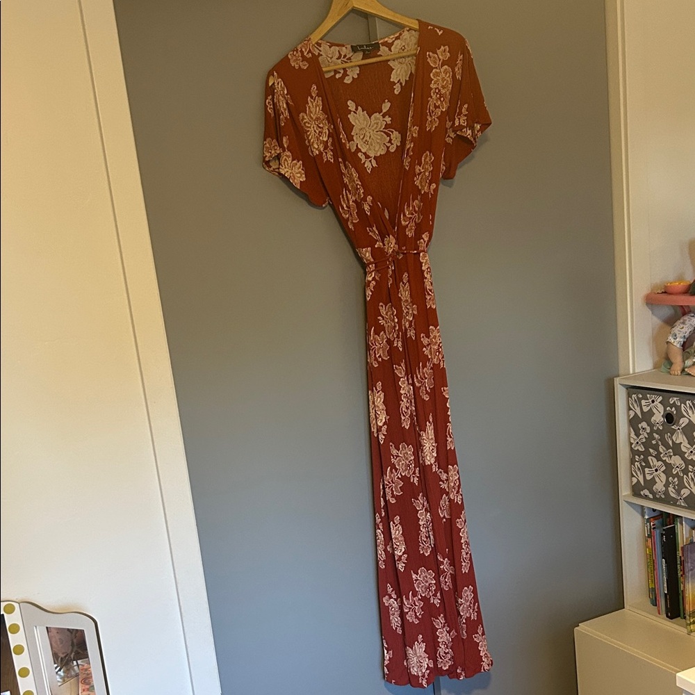 Red Floral Maxi Dress